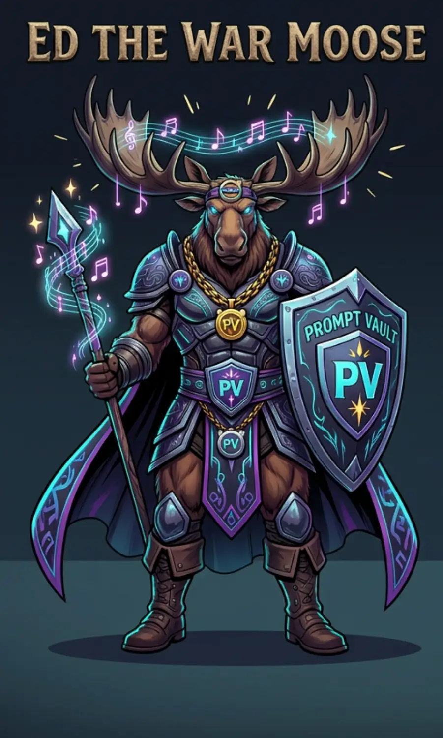 Ed the War Moose, mascot of PromptVault